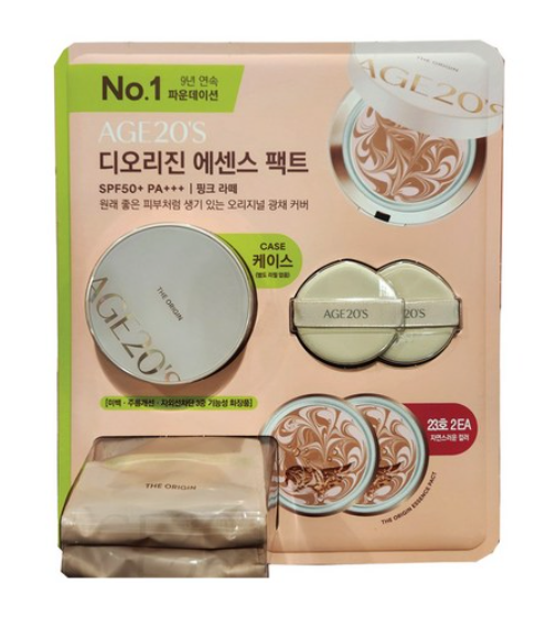 SPF50+ PA+++ พร้อมเคส รีฟิล 2 ชิ้น" (SPF50+ PA+++ 케이스 포함 리필 2개)